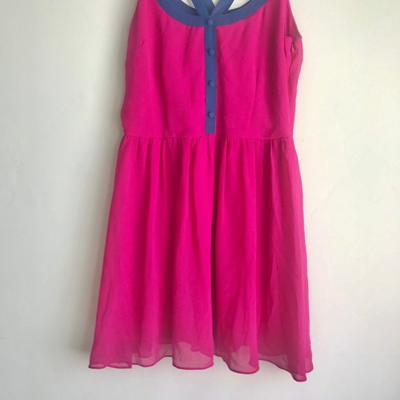 FOREVER 21 / Pink & Blue Flowy Dress - Picture 3 of 7